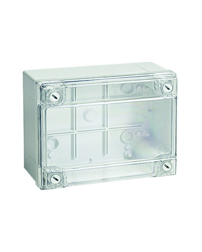 Коробка ответвительная с гладкими стенками, IP56, 380х300х120 (54420). Коробка ответвительная с гладкими стенками и прозрачной крышкой. ДКС в Набережных Челнах