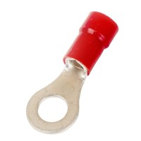 Наконечник НКИ 0,25-1,5 М5 (D5,3мм) с отверстием под винт (100 шт) (2A5P-EE-PA). Наконечник с отверстием под винт и изолированным фланцем ПА. ДКС
