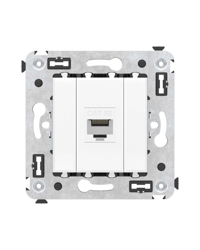 Розетка RJ-45 в стену, кат.5E, Avanti, одинарная, белое облако (4400663). Розетка компьютерная. ДКС в Набережных Челнах