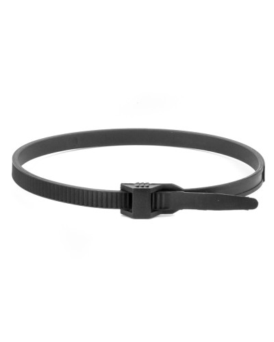 Хомут 9х300 P6.6 черный (100шт) (26502SR). Хомут с плоским замком. ДКС в Набережных Челнах