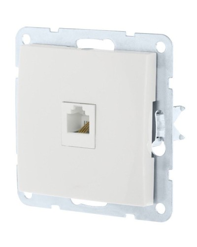 Розетка RJ-45 кат. 5е с накладкой, белый LK60 (866104-1). Розетка компьютерная. Экопласт в Набережных Челнах