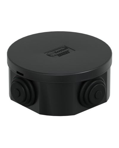 Коробка JBR080 D=80х40, 4 вых., IP44, черная (44005BL-1). Коробка монтажная. Экопласт в Набережных Челнах