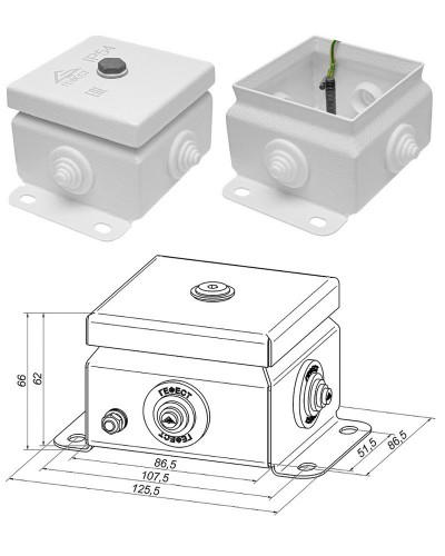 КМ IP55-0808 (без DIN рейки). Коробка монтажная электротехническая. Гефест в Набережных Челнах