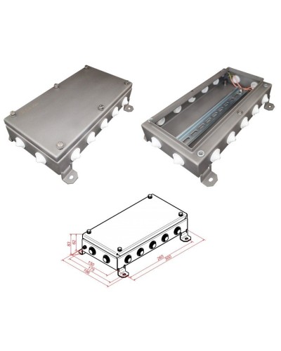 КМ IP55-1530, 14 вводов, нержавейка. Коробка монтажная электротехническая. Гефест в Набережных Челнах