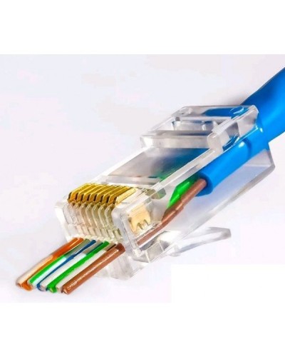 RJ-45 джек сквозной (8P8C) (100 шт). Разъем RJ-45. Прочие зарубежные в Набережных Челнах