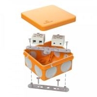 Коробка огнестойкая 80х80х40 (60-0210-FR10.0-4). Коробка огнестойкая для открытой установки. Промрукав