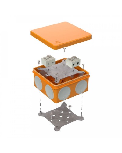 Коробка огнестойкая 60-0300-FR6.0-4 Е15-Е120 100х100х50. Коробка огнестойкая для открытой установки. Промрукав в Набережных Челнах