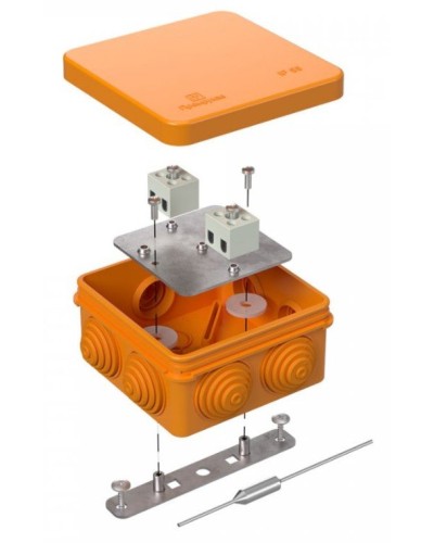 Коробка огнестойкая 80х80х40 (40-0210-FR2.5-4-П). Коробка огнестойкая для открытой установки. Промрукав в Набережных Челнах