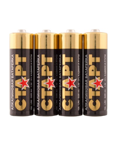СТАРТ LR6-SH4-BOX (1,5 В, AA, LR6), упак. 4 шт.. Алкалиновые батарейки. СТАРТ в Набережных Челнах